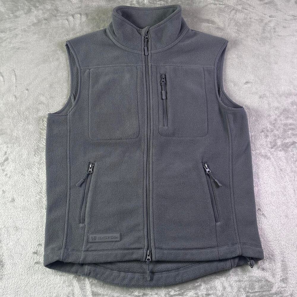 Baerskin Tactical Fleece Vest Men’s Medium Black Full Zip Outdoor Hiking Work